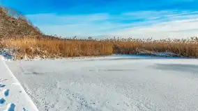 Zimowo i przed zachodem słońca na przystani Harsz Zdorkowo - zdjęcie 12
