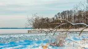 Uroki zimy nad jeziorem Dargin w porcie Dziki Harsz - zdjęcie 25
