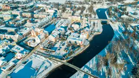 Zimowy Pisz na ujęciach z drona, styczeń 2024 r. - zdjęcie 29