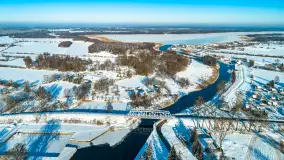 Zimowy Pisz na ujęciach z drona, styczeń 2024 r. - zdjęcie 6