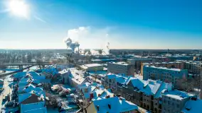 Zimowy Pisz na ujęciach z drona, styczeń 2024 r. - zdjęcie 41