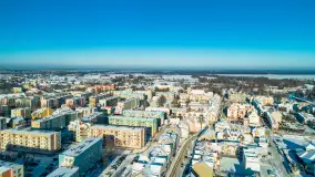 Różne miejsca na Mazurach na zimowych zdjęciach z drona, styczeń 2024 r. - zdjęcie 16