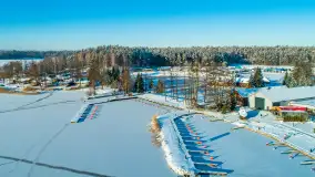 Różne miejsca na Mazurach na zimowych zdjęciach z drona, styczeń 2024 r. - zdjęcie 10