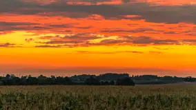 Zachód słońca na wschodnich obrzeżach Kętrzyna, sierpień 2023 r. - zdjęcie 24