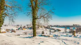 Zamek Krzyżacki, a teraz kościół w Bezławkach w zimowej scenerii, styczeń 2024 r. - zdjęcie 16