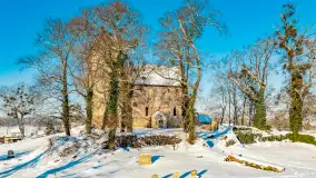 Zamek Krzyżacki, a teraz kościół w Bezławkach w zimowej scenerii, styczeń 2024 r. - zdjęcie 29