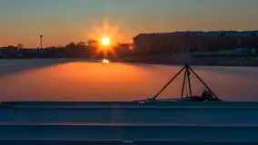 Zachód słońca nad jeziorem Tałty, Mikołajki, styczeń 2024 r. - zdjęcie 7