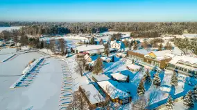 Bełdany, Piaski i Mazurski Raj z lotu ptaka, styczeń 2024 r. - zdjęcie 2