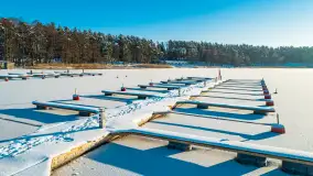 Bełdany, Piaski i Mazurski Raj z lotu ptaka, styczeń 2024 r. - zdjęcie 3