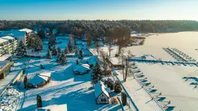 Bełdany, Piaski i Mazurski Raj z lotu ptaka, styczeń 2024 r. - zdjęcie 25