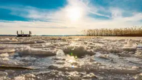 Zimowe jezioro Gołdopiwo w okolicach Przerwanek, styczeń 2024 r. - zdjęcie 4