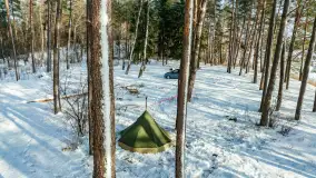 Biwak ekipy Mazury24 nad jeziorem Kruklin, styczeń 2024 r. - zdjęcie 35