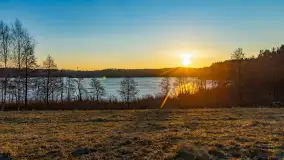 Wschód słońca z resztkami zimy nad jeziorem Siercze, styczeń 2024 r. - zdjęcie 24