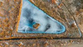 Wschód słońca z resztkami zimy nad jeziorem Siercze, styczeń 2024 r. - zdjęcie 32