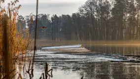 Wschód słońca nad jeziorem Wydmińskim, luty 2024 r. - zdjęcie 18