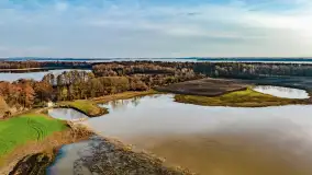 Przedwiośnie i mazurskie rozlewiska na polach i łąkach, luty 2024 r. - zdjęcie 10