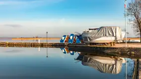 Porty w Wilkasach i jezioro Niegocin pod koniec lutego, 2024 r. - zdjęcie 10