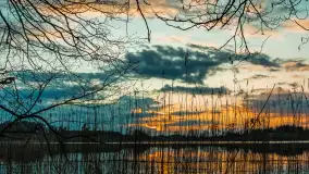 Zachód słońca nad jeziorem Głęboka Kuta, marzec 2024 r. - zdjęcie 23