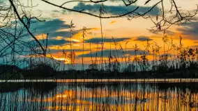 Zachód słońca nad jeziorem Głęboka Kuta, marzec 2024 r. - zdjęcie 26