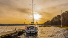 Wschód słońca nad jeziorem Kisajno, port AWF - zdjęcie 20