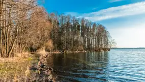 Jezioro Dargin przed zachodem słońca, marzec 2024 r. - zdjęcie 2