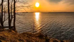 Jezioro Dargin przed zachodem słońca, marzec 2024 r. - zdjęcie 6