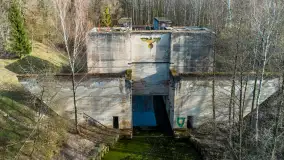 Śluza Leśniewo Górne na zdjęciach z drona, marzec 2024 r. - zdjęcie 10