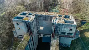 Śluza Leśniewo Górne na zdjęciach z drona, marzec 2024 r. - zdjęcie 25