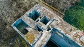 Śluza Leśniewo Górne na zdjęciach z drona, marzec 2024 r. - zdjęcie 2