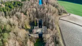 Śluza Leśniewo Górne na zdjęciach z drona, marzec 2024 r. - zdjęcie 16