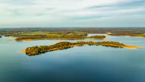 Mazurskie pajęczyny o wschodzie słońca nad jeziorem Dobskim - zdjęcie 14