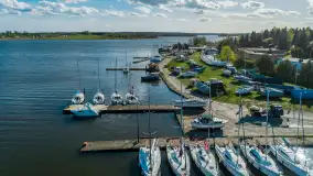 Port Ryn Marina Sośnica z drona, kwiecień 2024 r. - zdjęcie 5