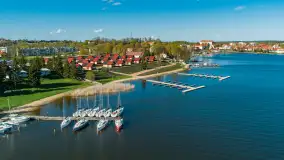 Port Ryn Marina Sośnica z drona, kwiecień 2024 r. - zdjęcie 13