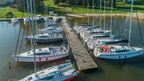 Port Ryn Marina Sośnica z drona, kwiecień 2024 r. - zdjęcie 7