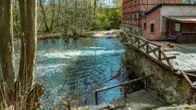 Zabytkowy młyn wodny przy Krutyni, kwiecień 2024 r. - zdjęcie 8