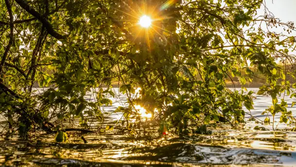 Zachód słońca nad jeziorem Salęt, kwiecień 2024 r. - zdjęcie 11