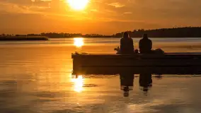 Zachód słońca nad jeziorem Święcajty, kwiecień 2024 r. - zdjęcie 28