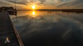 Zachód słońca nad jeziorem Święcajty, kwiecień 2024 r. - zdjęcie 9