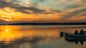 Zachód słońca nad jeziorem Święcajty, kwiecień 2024 r. - zdjęcie 20