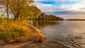 Zachód słońca nad jeziorem Niegocin, kwiecień 2024 r. - zdjęcie 5