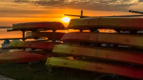 Wschód słońca nad jeziorem Niegocin, AZS Wilkasy, maj 2024 r. - zdjęcie 16