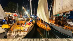 XXV Zlot Klubu Jacht Oldtimer, zdjęcia nocne, sierpień 2024 r. - zdjęcie 1