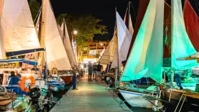 XXV Zlot Klubu Jacht Oldtimer, zdjęcia nocne, sierpień 2024 r. - zdjęcie 17