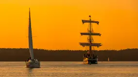 Mazury przed zachodem słońca nad jeziorem Śniardwy i Mikołajskie, wrzesień 2024 r. - zdjęcie 10