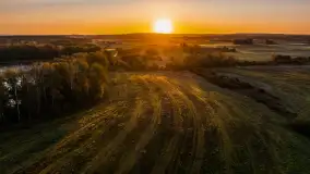 Jezioro Iławki z lotu ptaka o wschodzie słońca, październik 2024 r. - zdjęcie 8