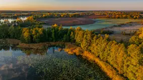Jezioro Iławki z lotu ptaka o wschodzie słońca, październik 2024 r. - zdjęcie 21
