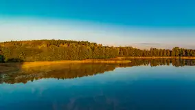 Jezioro Iławki z lotu ptaka o wschodzie słońca, październik 2024 r. - zdjęcie 16