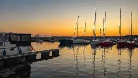 Kilka zdjęć po zachodzie słońca w ekomarinie Giżycko, wrzesień 2024 r. - zdjęcie 10