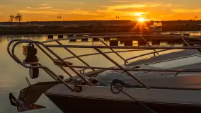 Zachód słońca, Ekomarina Giżycko, grudzień 2024 r. - zdjęcie 18