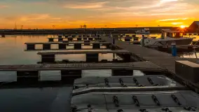 Zachód słońca, Ekomarina Giżycko, grudzień 2024 r. - zdjęcie 4